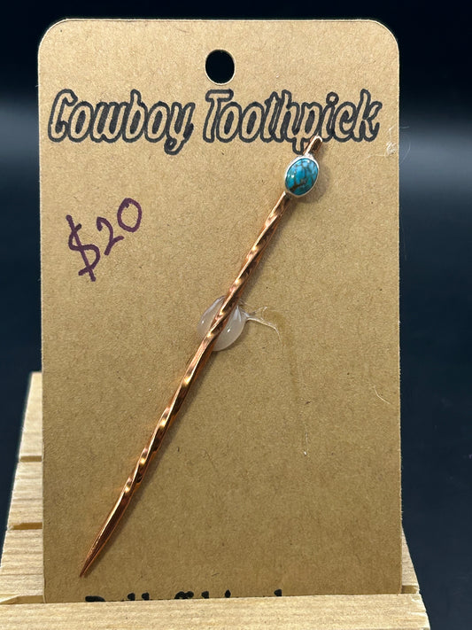 3" Cowboy Toothpick SQR DBL Twisted Copper with TRQ